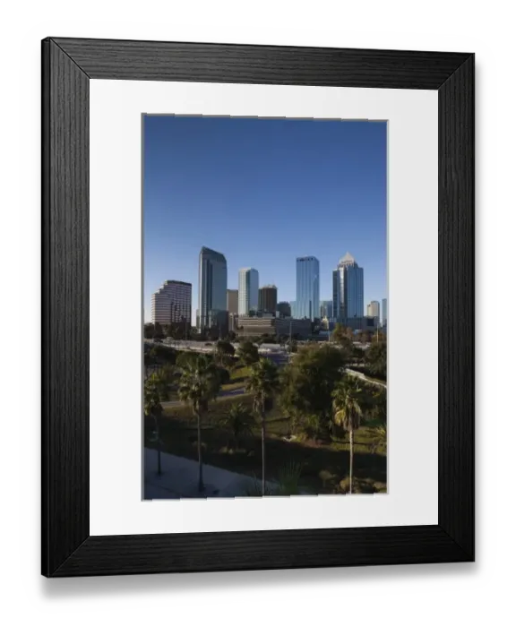 Framed Print : USA, Florida, Tampa, skyline from Rt. 618, late afternoon Framed Print : USA, Florida, Tampa, skyline from Rt. 618, late afternoon