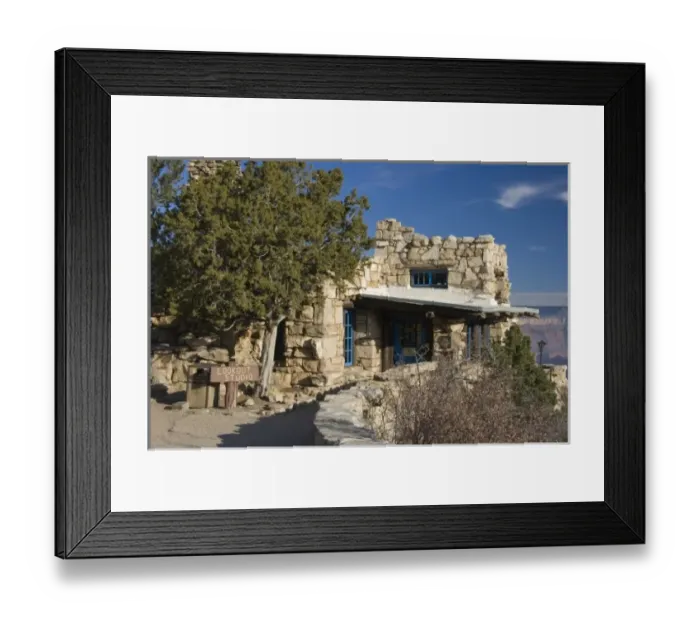 Framed Print : AZ, Arizona, Grand Canyon National Park, South Rim, Lookout Studio, on the village Framed Print : AZ, Arizona, Grand Canyon National Park, South Rim, Lookout Studio, on the village