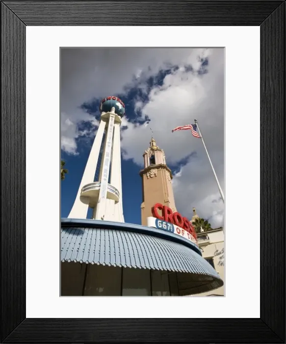 Framed Print : USA, California, Los Angeles. Crossroads of the World, first mall in LA, (b. 1936)