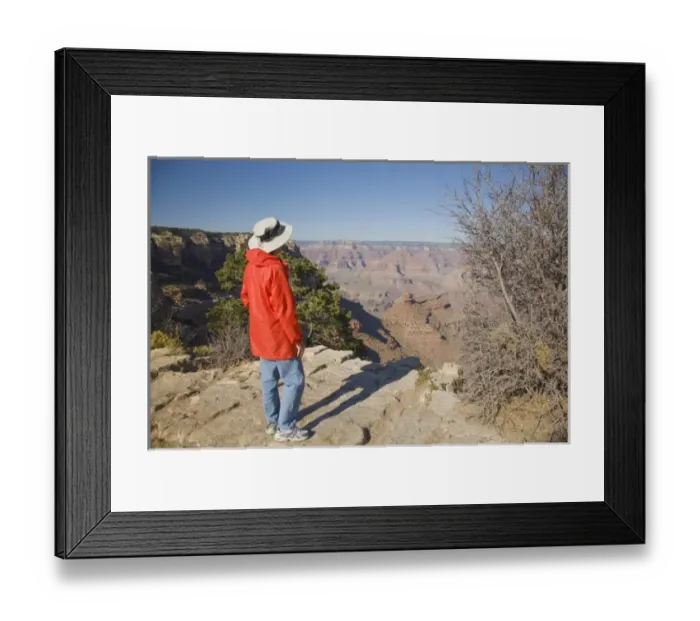 Framed Print : Unknown. AZ, Arizona, Grand Canyon National Park, South Rim, viewing the canyon,