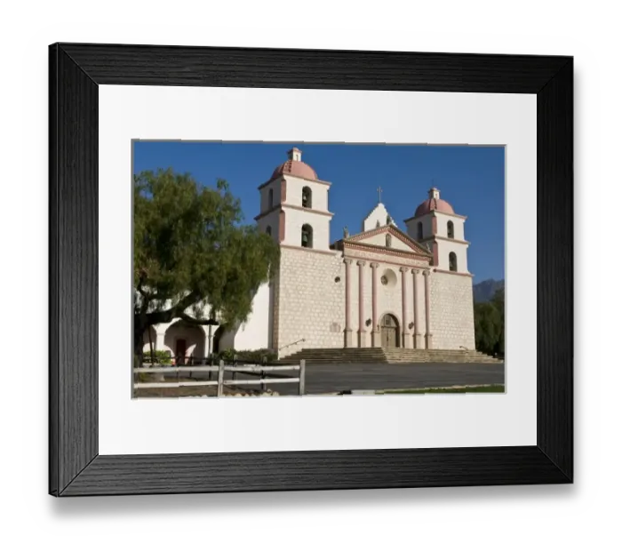 Framed Print : Santa Barbara, California. Santa Barbara Mission Framed Print : Santa Barbara, California. Santa Barbara Mission