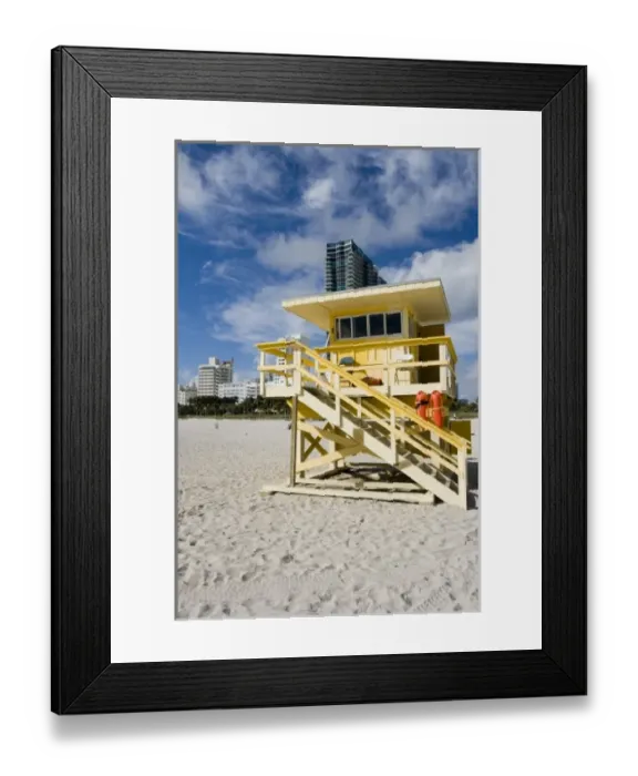 Framed Print : USA, Florida, Miami Beach: South Beach, Miami Beach Lifeguard Tower Framed Print : USA, Florida, Miami Beach: South Beach, Miami Beach Lifeguard Tower