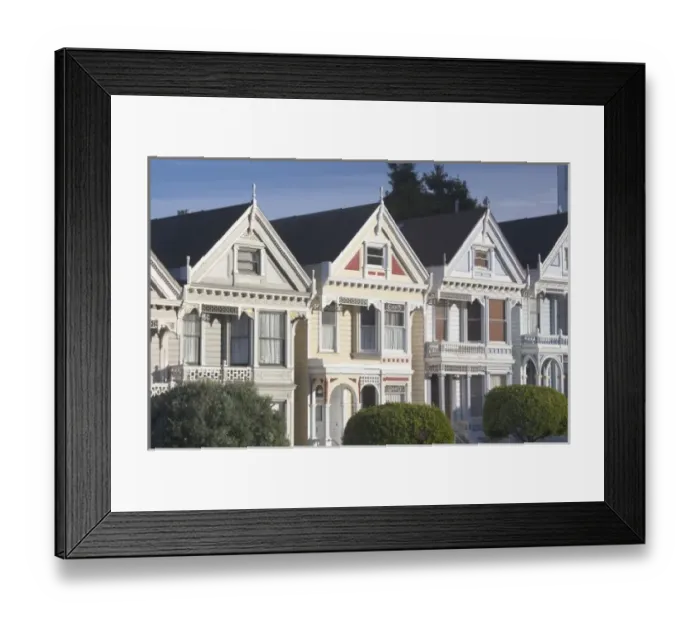 Framed Print : USA, California, San Francisco, The Haight, houses at Alamo Square Framed Print : USA, California, San Francisco, The Haight, houses at Alamo Square