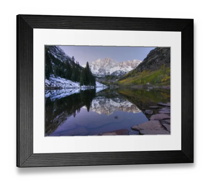 Framed Print : USA, Colorado, Rocky Mountains, Aspen. Dawn at the Maroon Bells Framed Print : USA, Colorado, Rocky Mountains, Aspen. Dawn at the Maroon Bells