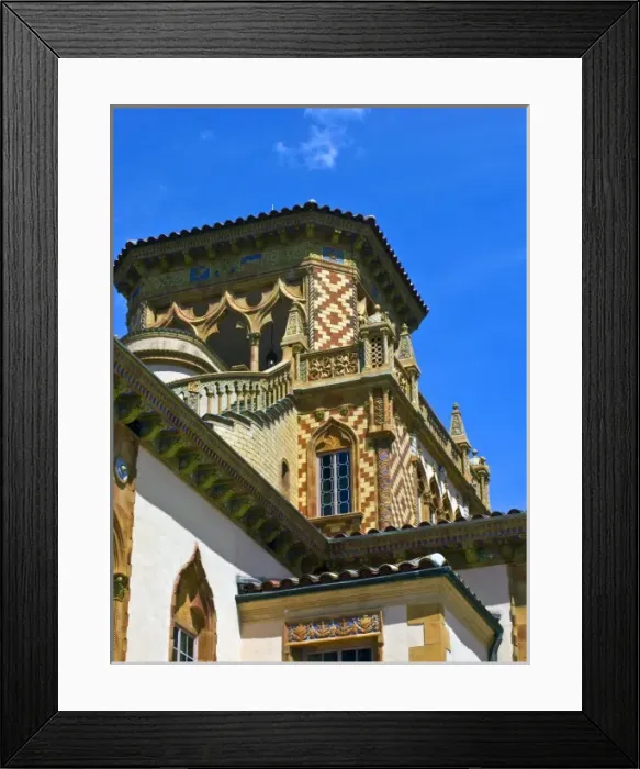 Framed Print : USA, Florida, Sarasota, John and Mabel Ringling Estate Grounds, CA d Zan, Exterior