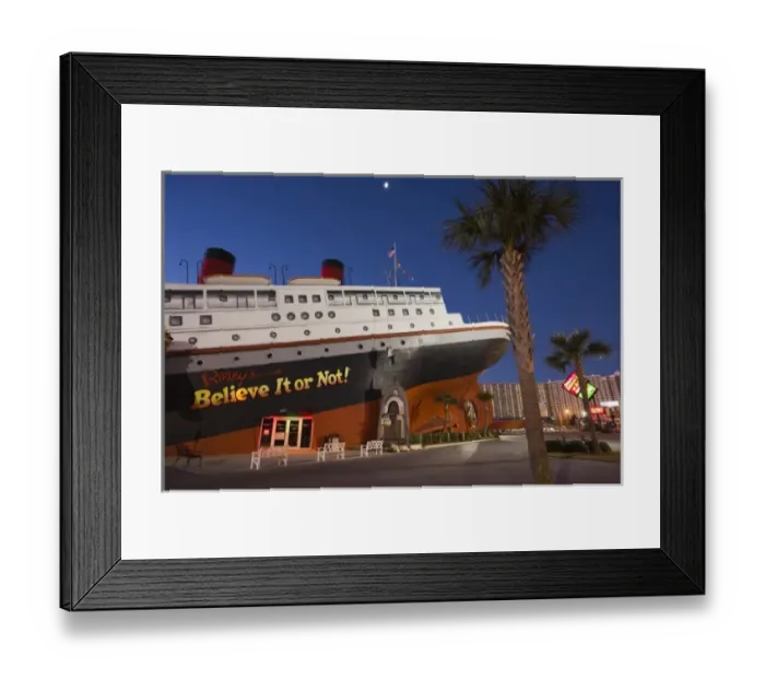 Framed Print : USA, Florida, Florida Panhandle, Panama City Beach, sinking ship motif of the Ripley s