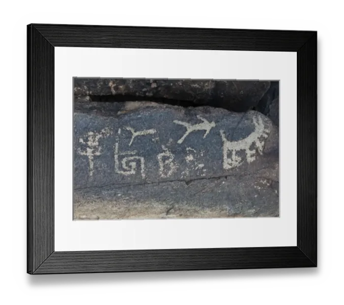 Framed Print : Scottsdale, Arizona. Native petroglyphs at Taliesin West, Frank Lloyd Wrights winter home Framed Print : Scottsdale, Arizona. Native petroglyphs at Taliesin West, Frank Lloyd Wrights winter home