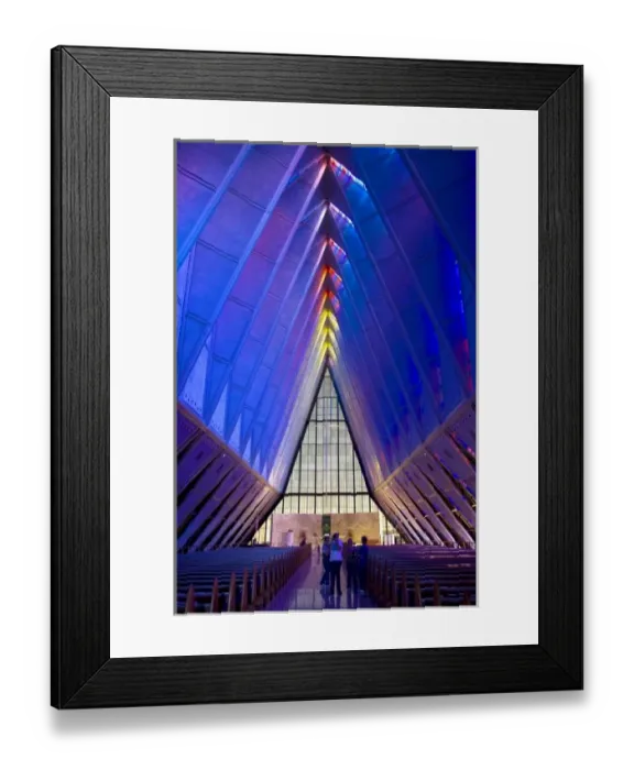 Framed Print : Interior of the Cadet Chapel at the Air Force Academy in Colorado Springs, Colorado, USA Framed Print : Interior of the Cadet Chapel at the Air Force Academy in Colorado Springs, Colorado, USA