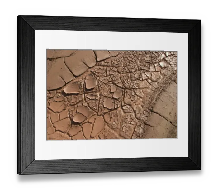 Framed Print : Cracked mud in desert during drought, Navajo reservation, near Seba Dalkai, Arizona Framed Print : Cracked mud in desert during drought, Navajo reservation, near Seba Dalkai, Arizona