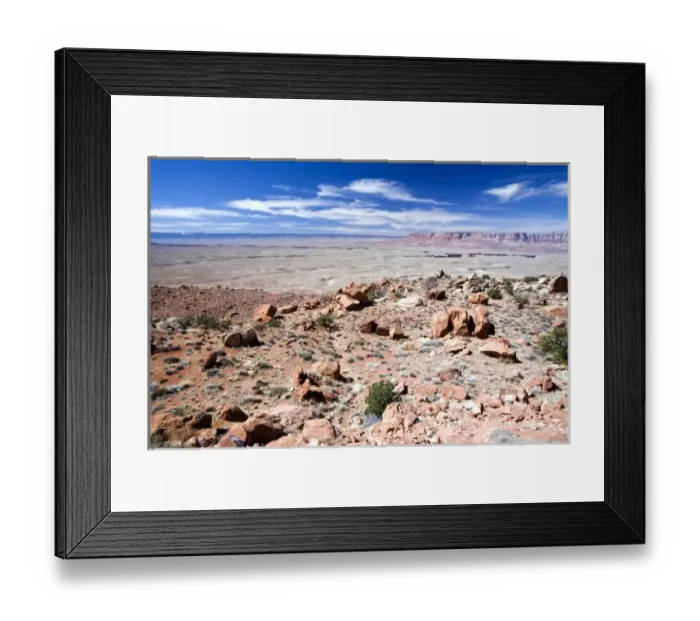 Framed Print : USA, Arizona, Navajo Reservation. Desert landscape on the Navajo reservation south of Page, Arizona