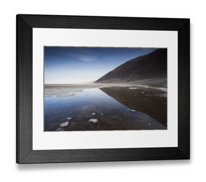 Framed Print : USA, California, Death Valley National Park, Badwater, elevation 282 feet below sea level