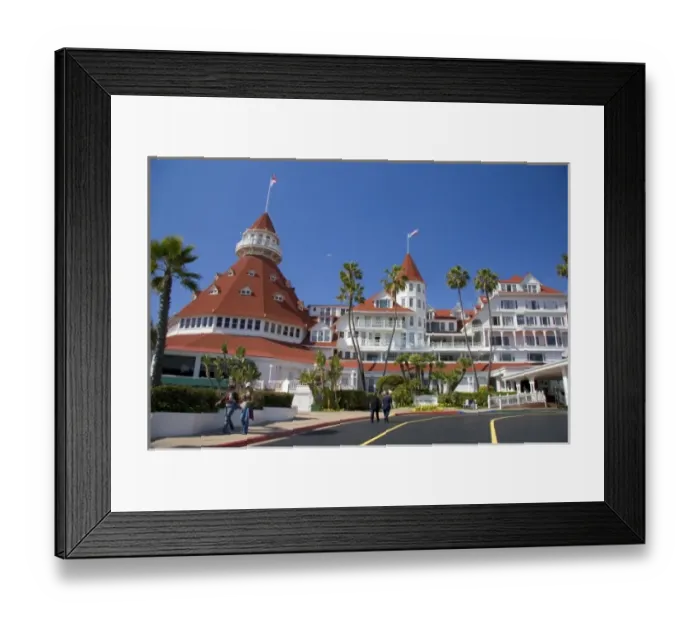 Framed Print : Hotel del Coronado on Coronado Island near San Diego, California Framed Print : Hotel del Coronado on Coronado Island near San Diego, California