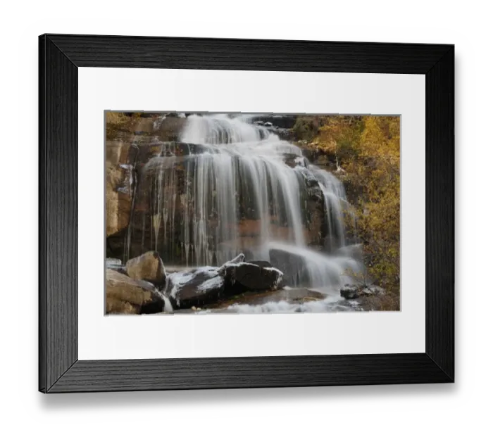 Framed Print : USA, California, Waterfall, Lone Pine Creek, Mount Whitney Portal, Inyo National Forest