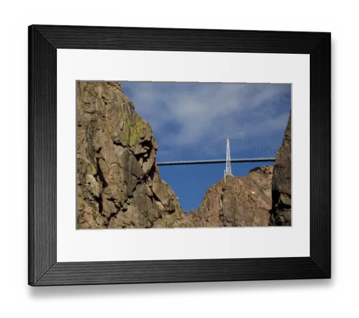 Framed Print : Colorado, Canon City, Royal Gorge Railroad. Views from the train, Royal Gorge Bridge