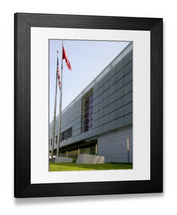 Framed Print : The William J. Clinton Presidential Library in Little Rock, Arkansas