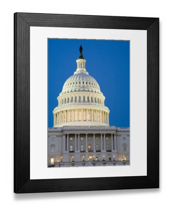 Framed Print : U. S. Capitol at dusk, Washington D. C. (District of Columbia), United States Framed Print : U. S. Capitol at dusk, Washington D. C. (District of Columbia), United States
