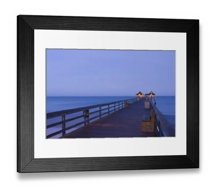 Framed Print : USA, Florida, Naples: Naples Pier  /  Dawn