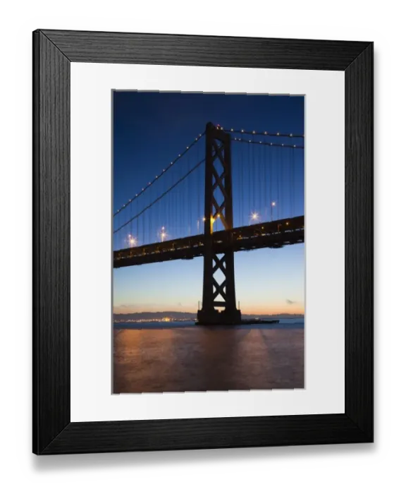 Framed Print : USA, California, San Francisco, Embarcadero, The Bay Bridge, dawn Framed Print : USA, California, San Francisco, Embarcadero, The Bay Bridge, dawn