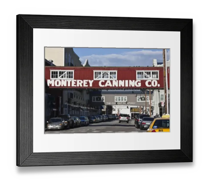 Framed Print : USA, California, Central Coast, Monterey, Cannery Row area, morning Framed Print : USA, California, Central Coast, Monterey, Cannery Row area, morning