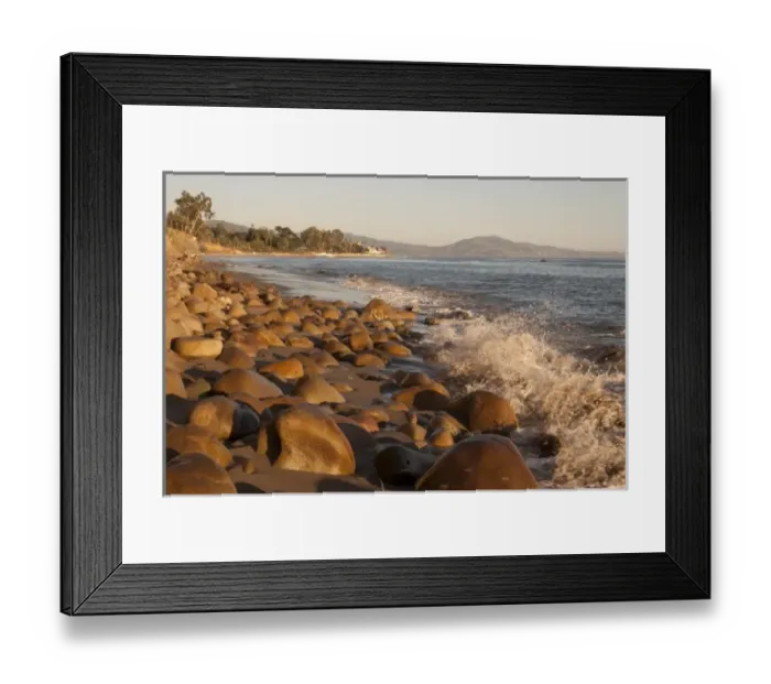 Framed Print : California, Santa Barbara, Montecito, Butterfly Beach, sunset Framed Print : California, Santa Barbara, Montecito, Butterfly Beach, sunset