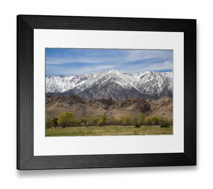 Framed Print : USA, California, Eastern Sierra Nevada Area, Lone Pine, mountain landscape