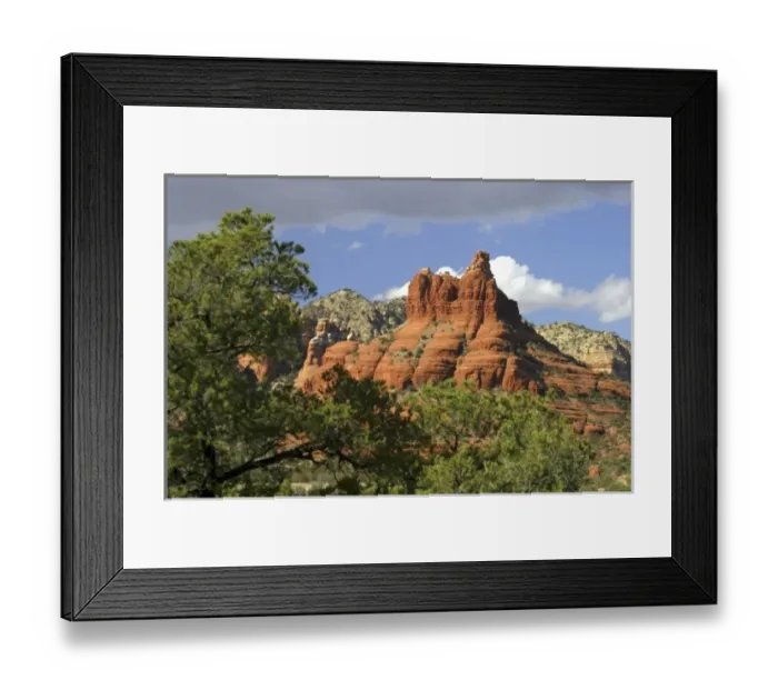 Framed Print : USA, Arizona, Sedona. Scenic Red Rock formations of Sedona, Arizona