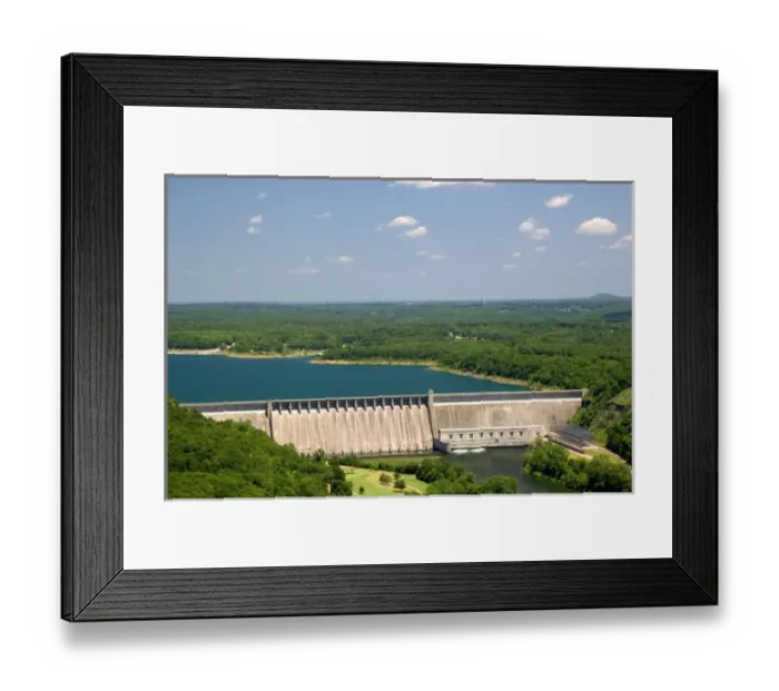 Framed Print : Aerial view of Bull Shoals Dam, Arkansas Framed Print : Aerial view of Bull Shoals Dam, Arkansas