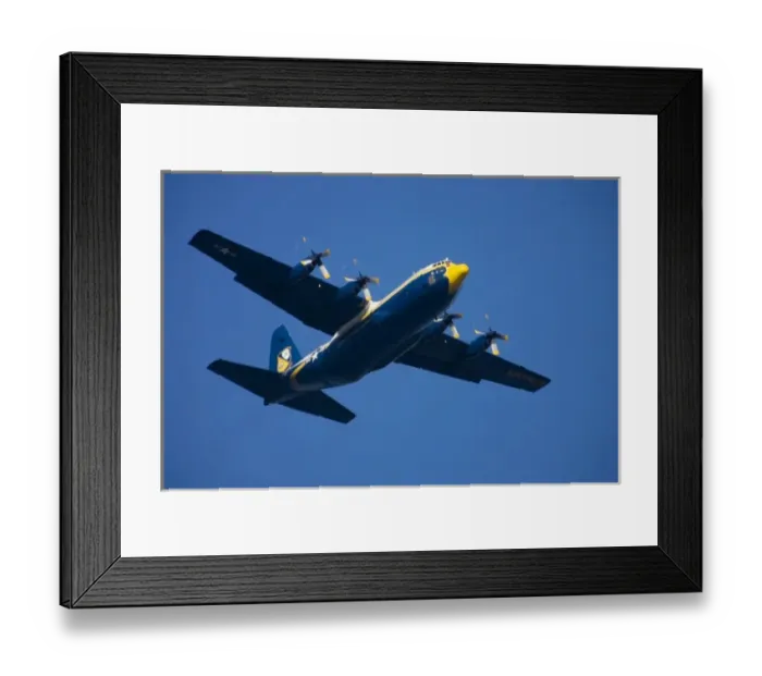 Framed Print : Fat Albert flyby kicks-off the Blue Angels performance at in San Francisco