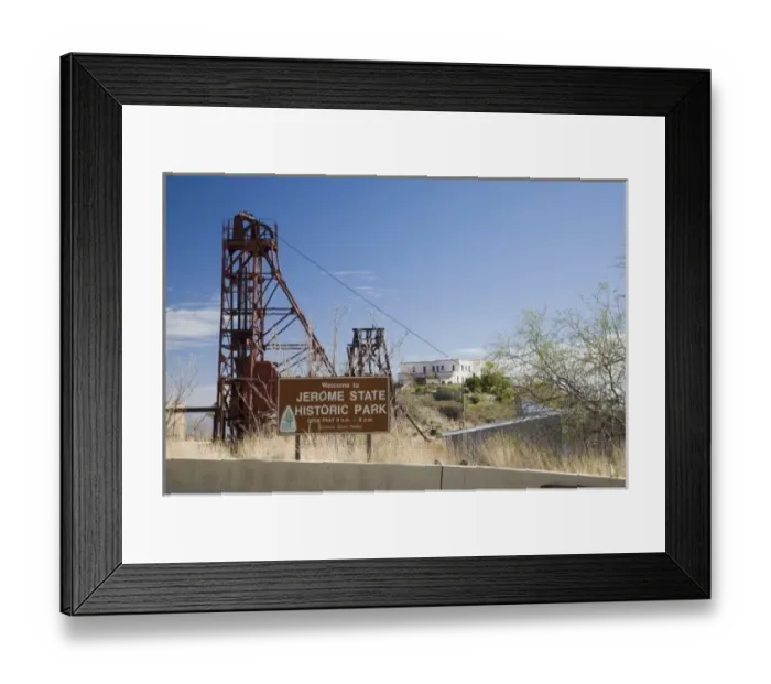 Framed Print : AZ, Arizona, Jerome, Jerome State Historic Park, devoted to the mining history of Framed Print : AZ, Arizona, Jerome, Jerome State Historic Park, devoted to the mining history of