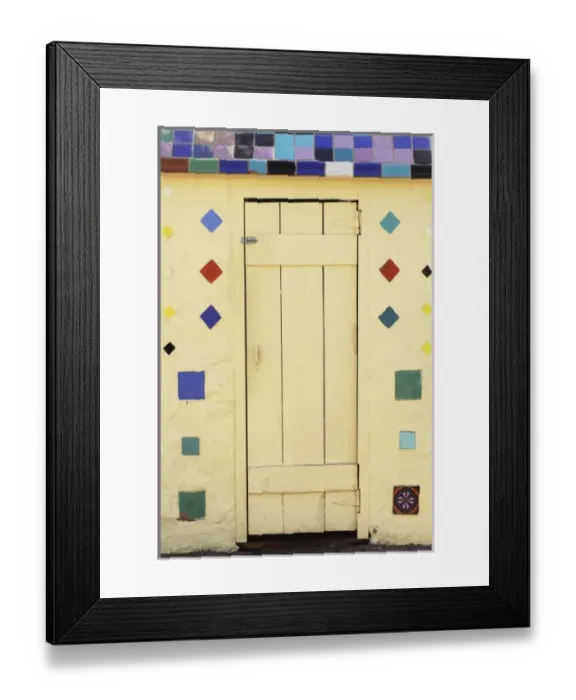 Framed Print : Tile around painted doorway, Catalina Island, California Framed Print : Tile around painted doorway, Catalina Island, California