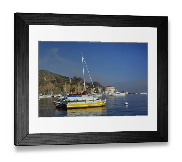 Framed Print : Boats anchored in Catalina Harbor, Catalina Island, California Framed Print : Boats anchored in Catalina Harbor, Catalina Island, California