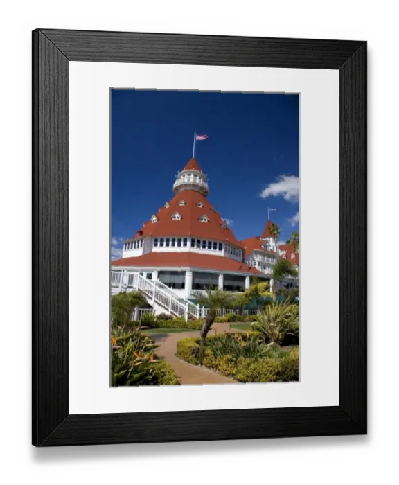 Framed Print : Hotel del Coronado on Coronado Island near San Diego, California