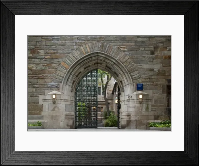 Framed Print : USA, Connecticut, New Haven, Gated entrance to Masters House at Trumbull College Framed Print : USA, Connecticut, New Haven, Gated entrance to Masters House at Trumbull College