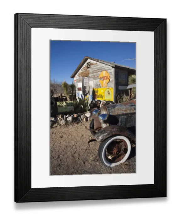 Framed Print : USA, Arizona, Hackberry. Rt. 66 Town, Old Rt 66 Visitor Center