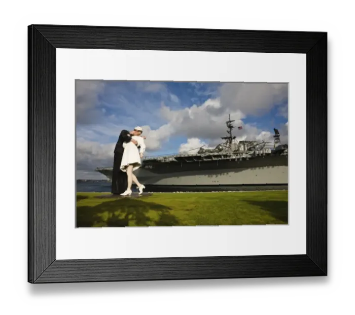 Framed Print : USA, California, San Diego. Unconditional Surrender by J. Seward Johnson alongside Framed Print : USA, California, San Diego. Unconditional Surrender by J. Seward Johnson alongside