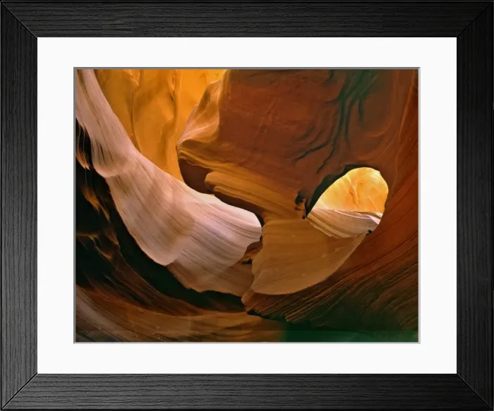Framed Print : USA, Arizona, Antelope Canyon. Indirect light enhances the sculpted sides of Antelope Canyon