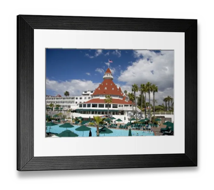 Framed Print : Hotel del Coronado on Coronado Island near San Diego, California