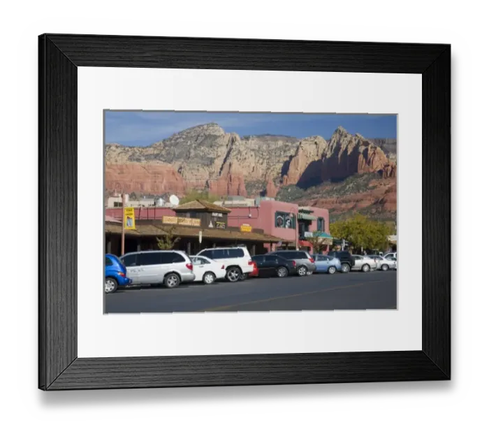 Framed Print : AZ, Arizona, Red Rock Country, Sedona, offers an electic collection of shops, galleries Framed Print : AZ, Arizona, Red Rock Country, Sedona, offers an electic collection of shops, galleries