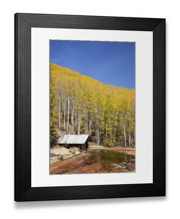 Framed Print : USA, Colorado, Uncompahgre National Forest, along highway 550, Larsun Brothers Mine Framed Print : USA, Colorado, Uncompahgre National Forest, along highway 550, Larsun Brothers Mine
