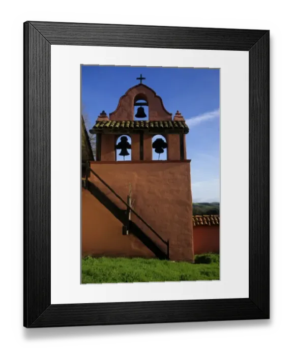 Framed Print : California: Lompoc, La Purisima Mission, chapel, February Framed Print : California: Lompoc, La Purisima Mission, chapel, February