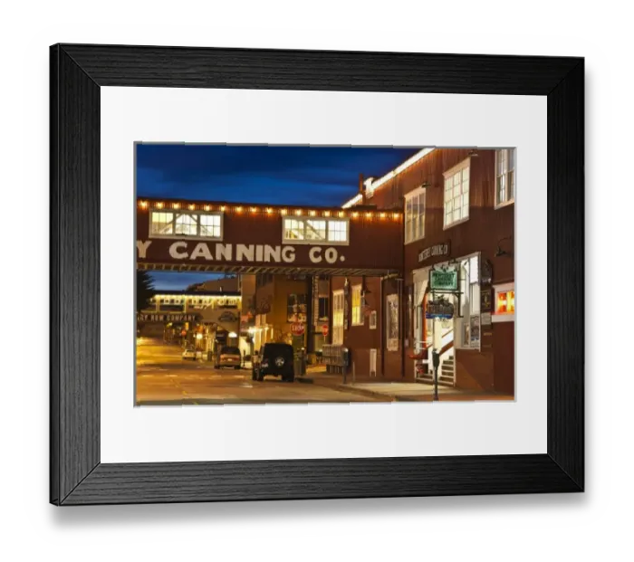 Framed Print : USA, California, Central Coast, Monterey, Cannery Row area, dawn