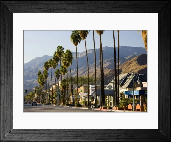 Framed Print : North Palm Canyon Drive in Palm Springs California USA