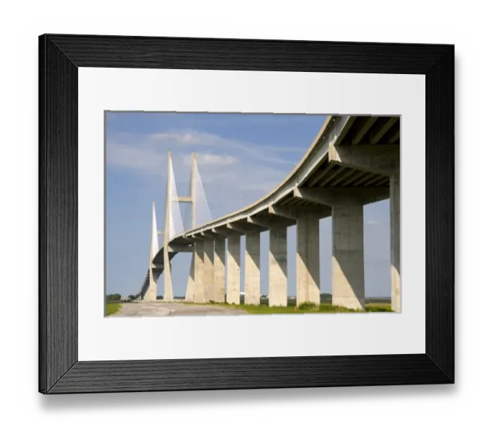 Framed Print : The Sidney Lanier Bridge at Brunswick, Georgia