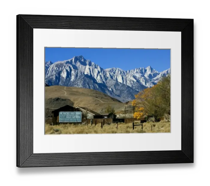 Framed Print : A morning view of Mount Whitney from Lone Pine Framed Print : A morning view of Mount Whitney from Lone Pine