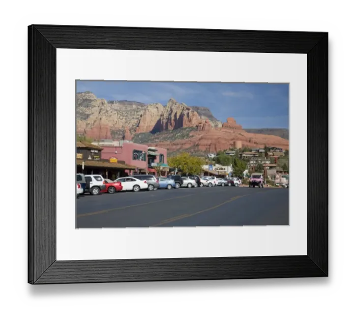 Framed Print : AZ, Arizona, Red Rock Country, Sedona, offers an electic collection of shops, galleries Framed Print : AZ, Arizona, Red Rock Country, Sedona, offers an electic collection of shops, galleries