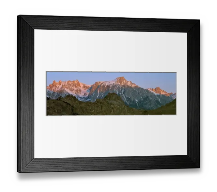 Framed Print : USA, California, Mt Whitney. Early sunrise colors Mt. Whitney above the Alabama Hills