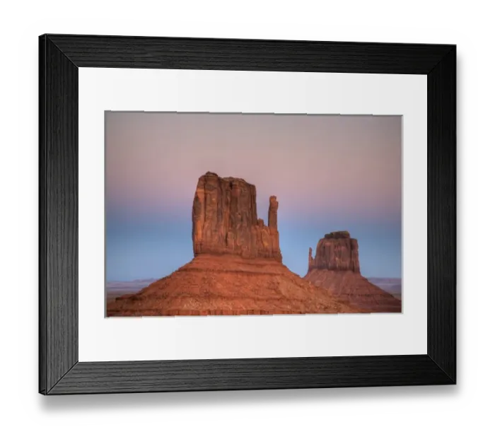 Framed Print : AZ, Monument Valley, The Mittens, after sunset Framed Print : AZ, Monument Valley, The Mittens, after sunset
