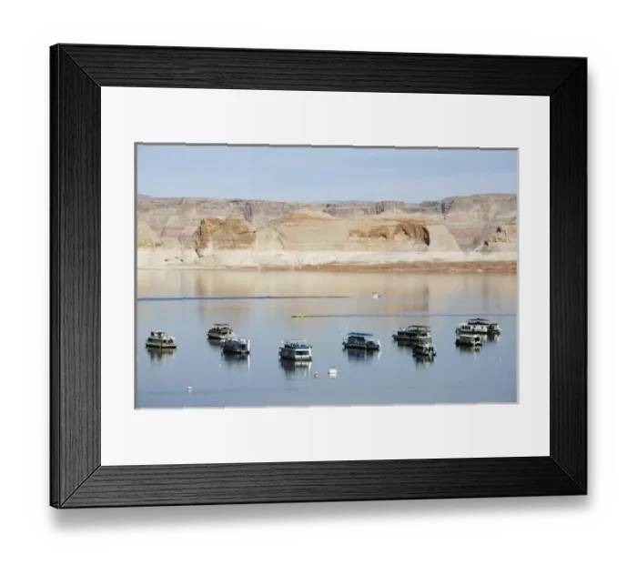 Framed Print : USA, Arizona, Page. Marina on Lake Powell near Page, Arizona Framed Print : USA, Arizona, Page. Marina on Lake Powell near Page, Arizona