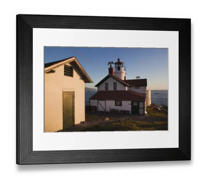 Framed Print : USA, California, Northern California, North Coast, Crescent City, Battery Point Lighthouse