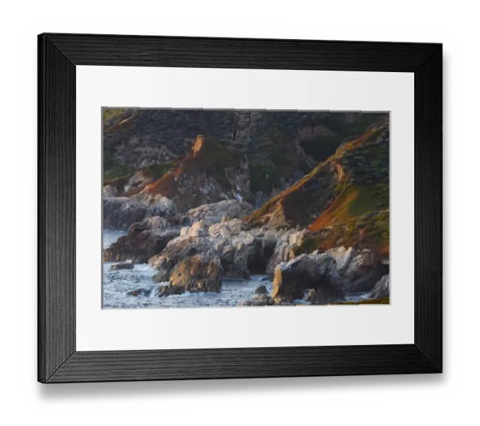 Framed Print : Coastal cliffs caused by water erosion, California Framed Print : Coastal cliffs caused by water erosion, California